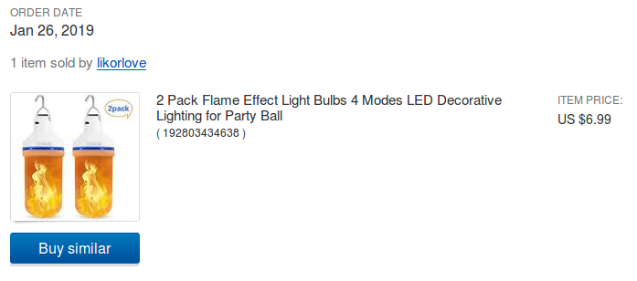 Flame Effect Light Bulbs